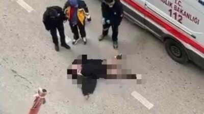 Bursa’da sabahın ilk ışıklarında yol ortasında sinir krizi geçiren kadın,