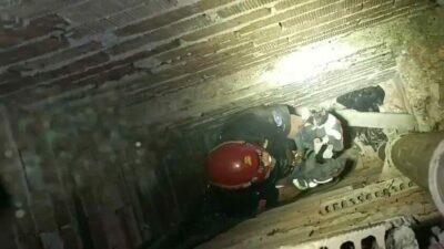 Bursa’nın Yıldırım ilçesinde 3 katlı apartmanın havalandırma boşluğuna düşen yavru