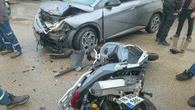 Bursa’nın Orhangazi ilçesinde Göl Yolu üzerinde meydana gelen trafik kazasında