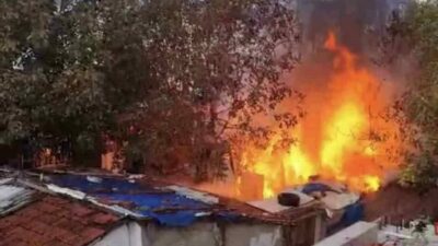 Bursa’nın Yıldırım ilçesinde müstakil bir evin bahçesinde çıkan yangın, kısa