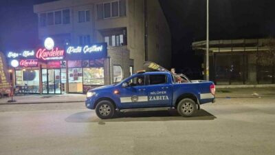 Nilüfer Belediyesi zabıta ekipleri, Çalı Mahallesi’nde yaya ve engelli yollarını