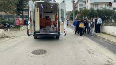 Bursa’nın Mudanya ilçesinde yolda dengesini kaybederek düşen adama çöp kamyonu