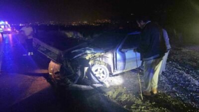 Bursa’nın Orhangazi ilçesinde frenlerinin boşalması ile ana yola doğru sürüklenen