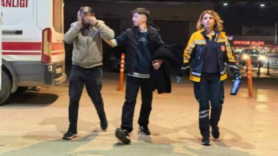 Bursa’nın İnegöl ilçesinde meydana gelen olayda taşların üzerine düşen alkollü