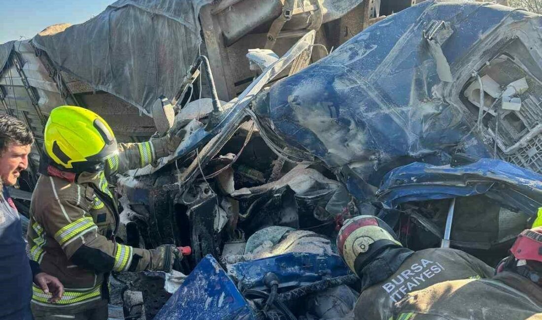 İstanbul İzmir Otoyolu Bursa çevre yolunda dinlenme tesislerinin bariyerine çarpan