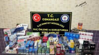 Bursa Emniyet Müdürlüğü ekiplerince Osmangazi ilçesinde düzenlenen operasyonda 2 bin