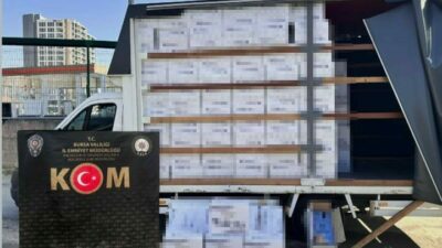 Bursa Emniyet Müdürlüğü ekiplerince düzenlenen operasyonda 3 milyon 410 bin