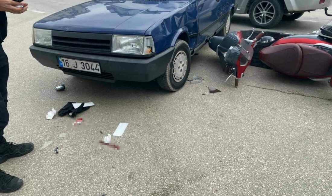 Bursa’da otomobile çarpan motosikletli ağır yaralandı Bursa’nın Mudanya ilçesi Güzelyalı Mahallesi’nde meydana gelen trafik kazasında motosiklet