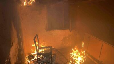 Bursa’nın Mudanya ilçesinde terk edilen eski bir evde çıkan korku