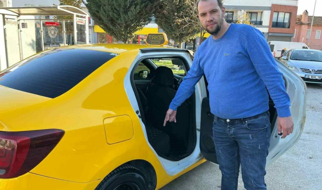 Bursa’da 9 yıldır taksicilik yapan 1 çocuk babası Semih Korkmaz