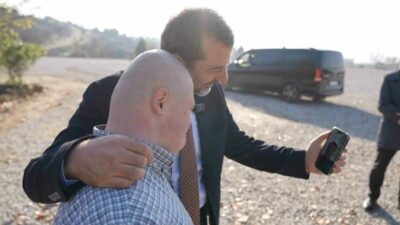 Gürsu Belediye Başkanı Mustafa Işık ve Bursaspor Başkanı Enes Çelik,