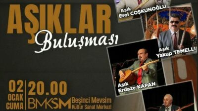 İnegöl Belediyesi, yeni yılın ilk kültür sanat organizasyonunda Aşık Buluşmasına