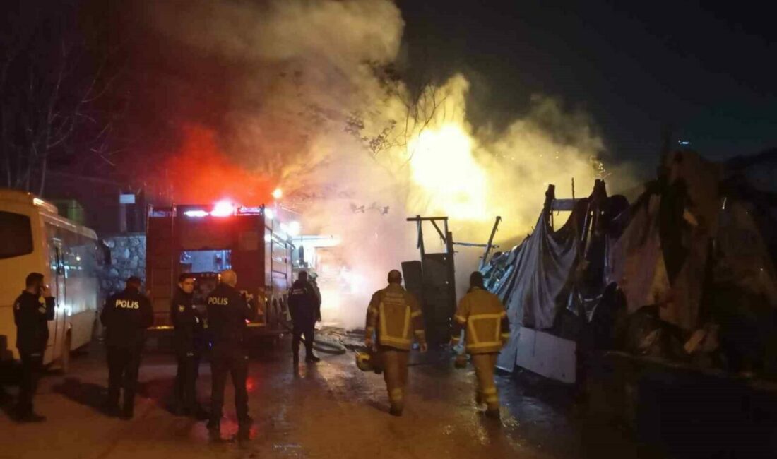 Bursa’da sabaha karşı bir barakada çıkan yangın paniğe neden oldu.