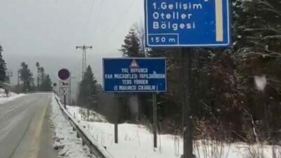 Meteoroloji Genel Müdürlüğü, Bursa’da sarı kodlu uyarıda bulunurken, Uludağ’ın zirvesinde