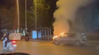 Bursa’nın Osmangazi ilçesinde Merinos Kavşağı’nda seyir halindeyken henüz bilinmeyen bir