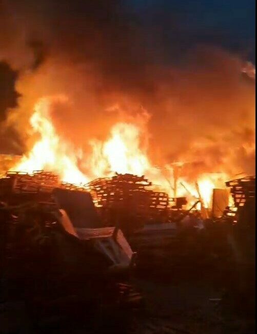 Bursa’nın merkez Yıldırım ilçesinde bir ahşap palet fabrikasında yangın çıktı.