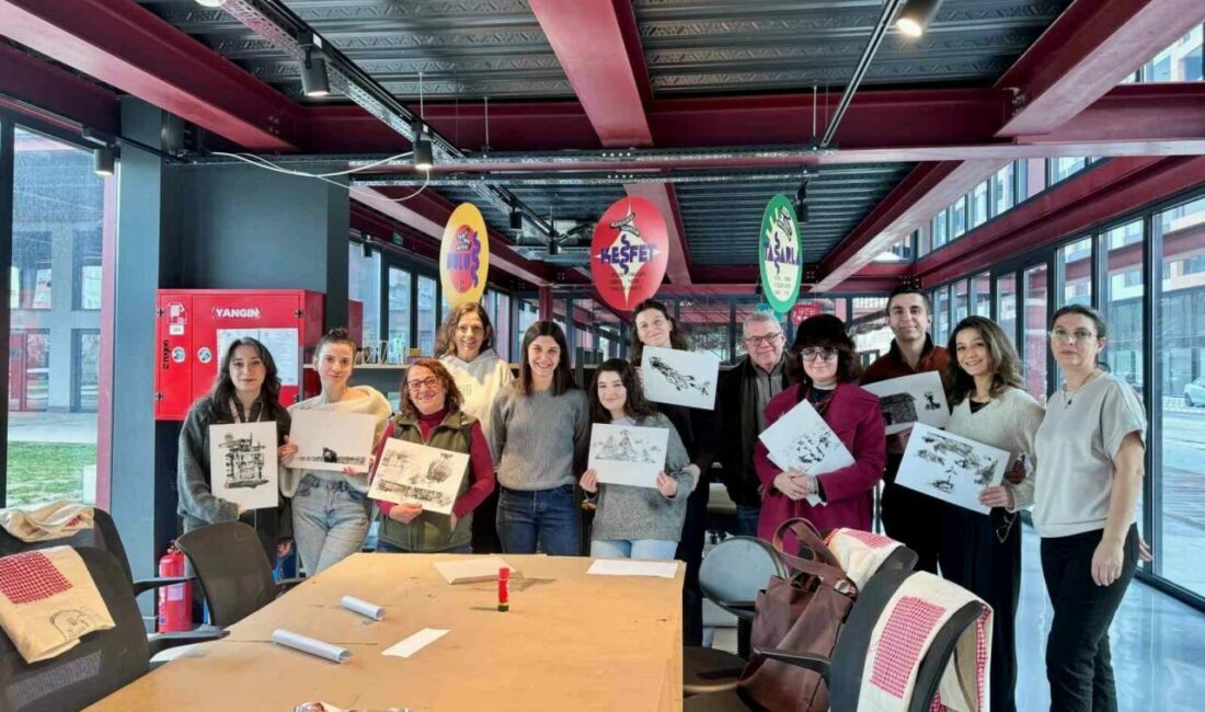 Pancar Deposu’nda gündelik malzemeler sanata dönüştü Nilüfer Belediyesi’nin düzenlediği “Depoda Sanat Var” programı, sanatseverleri deneysel üretim