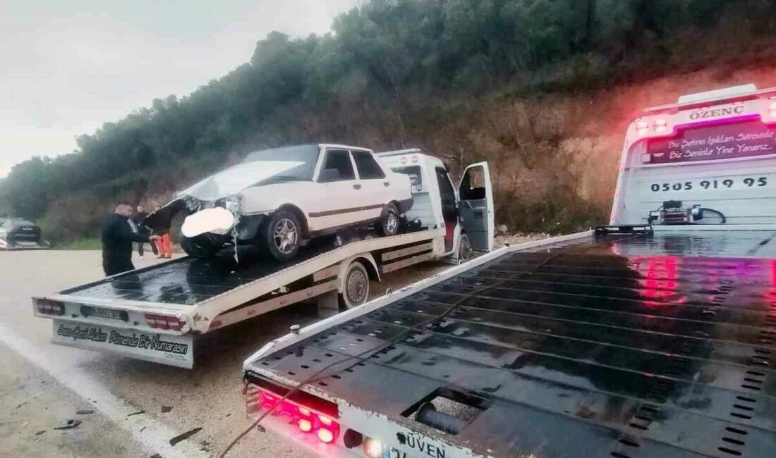 Tirilye-Mudanya yolu üzerindeki Özge Sitesi önünde bulunan keskin virajda iki