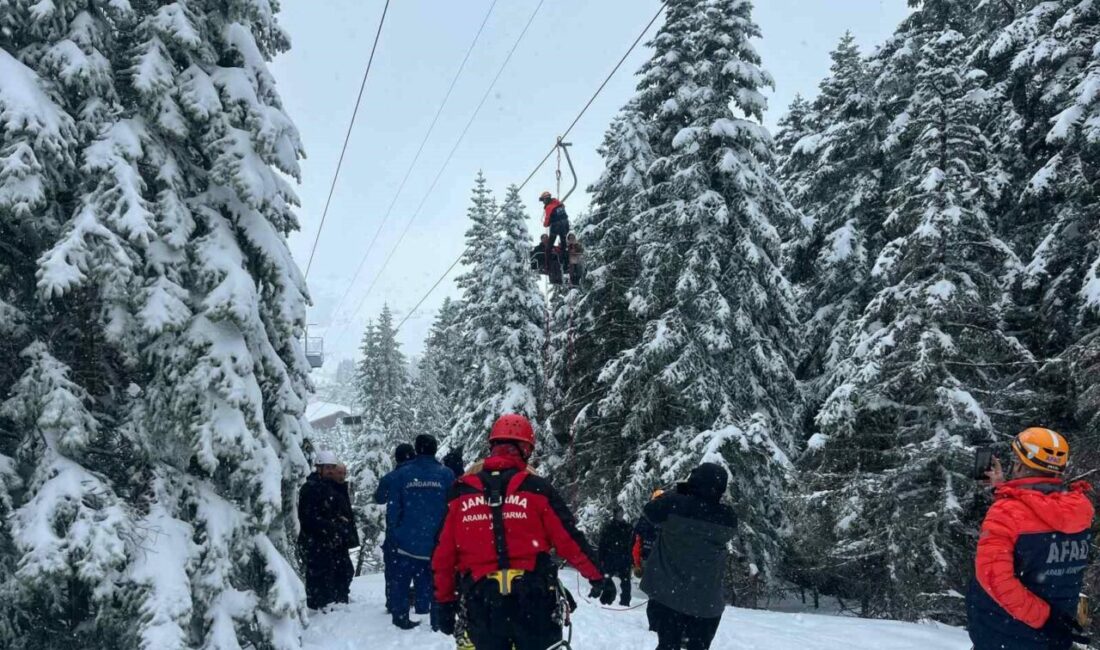 Uludağ’da telesiyej arızası: 52 tatilci kurtarıldı, 8 kişiyi kurtarma çalışması sürüyor Kış turizminin merkezi Uludağ’daki Birinci Oteller Bölgesinde faaliyet gösteren Fahri