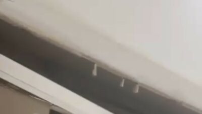 Bursa’da inşaatı yeni tamamlanan bir binadaki dairede mutfak tavanı çöktü.