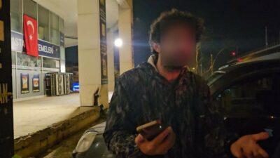 Bursa’da bir sürücü polis ekiplerinin denetim yaptığını görünce aracı park