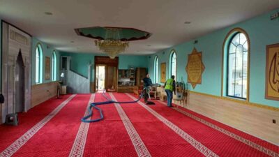 Ramazan ayı öncesinde Bursa genelindeki cami ve mescitlerde temizlik çalışması