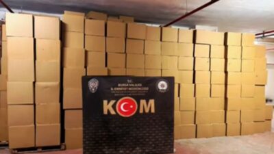 Bursa’da polis ekiplerince tütün ve tütün mamulleri kaçakçılığının önlenmesine yönelik