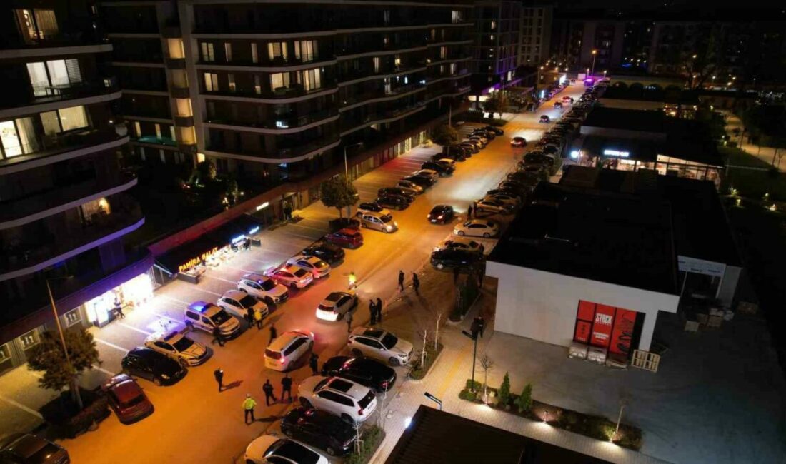 Bursa’nın en lüks semtinde araçlarla müzik yayını, abart egzoz ve