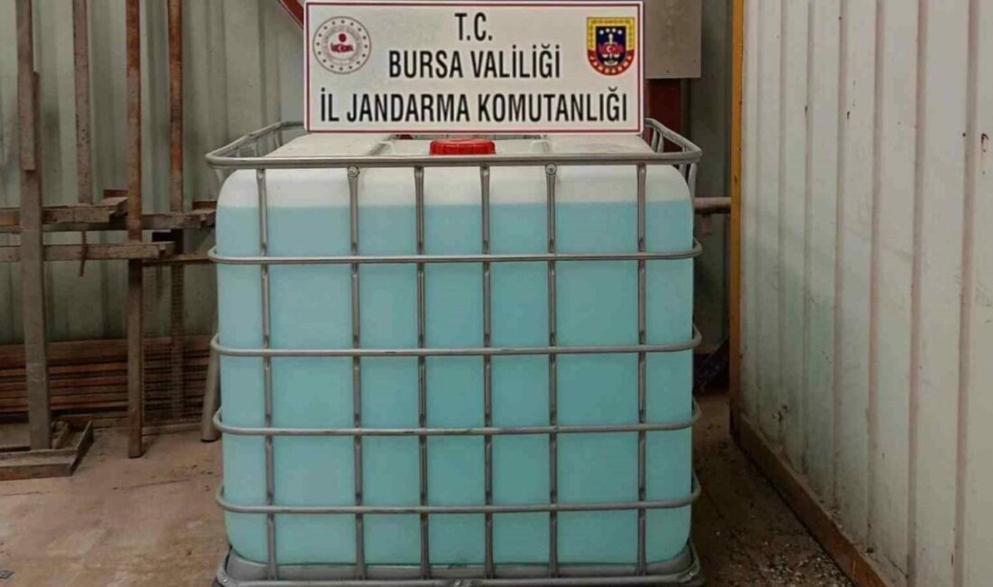 Bursa İl Jandarma Komutanlığınca, kaçak ve sahte alkol üretimi ile