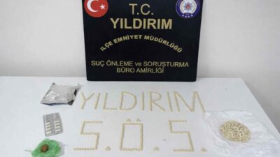 Bursa’da uyuşturucu madde ticaretiyle mücadele kapsamında düzenlenen operasyonda çok sayıda