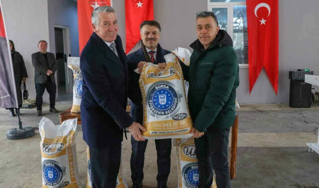 Bursa Büyükşehir Belediyesi, kırsal kalkınma hedefleri doğrultusunda üreticiye fide-fidan ve