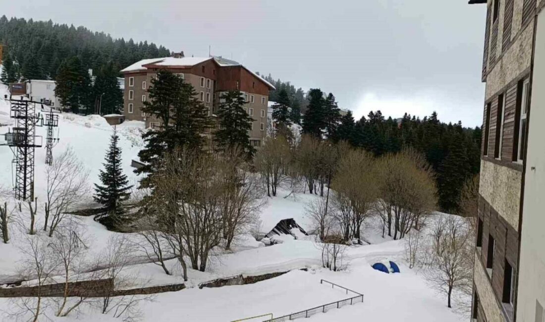 Türkiye’nin önemli kış turizm merkezlerinden Uludağ’da kar yağışı hız kesmeden