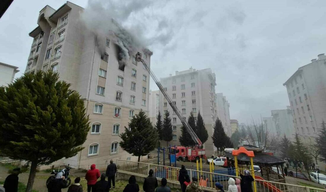 Bursa’nın İnegöl ilçesindeki 8 katlı binada yangın çıktı. Yangın, saat