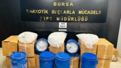 Bursa Emniyet Müdürlüğü Narkotik Suçlarla Mücadele Şube Müdürlüğü ekiplerince uyuşturucu