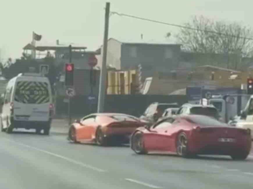 Bursa’da trafik kurallarını hiçe sayarak tehlikeli şekilde araç kullanan Lamborghini