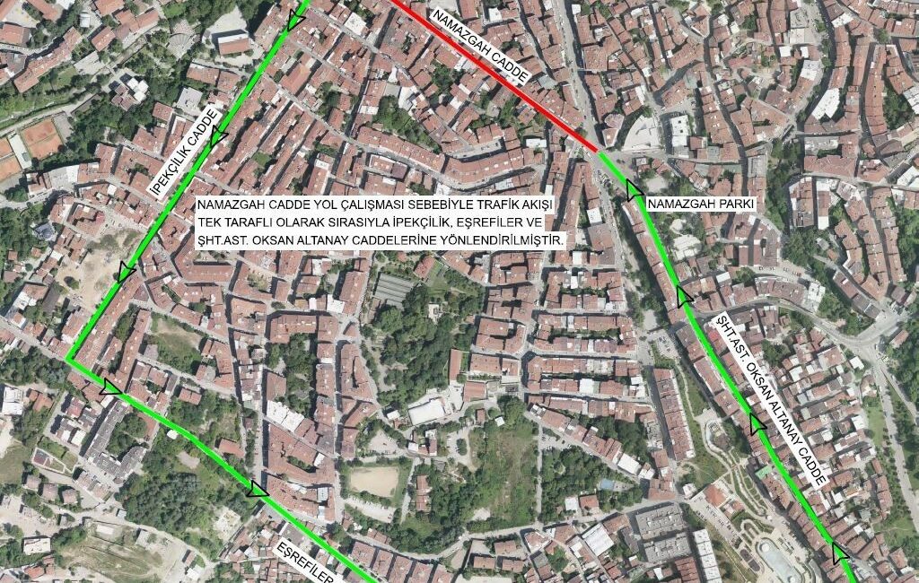 Bursa’da trafik düzenlemesi Bursa Büyükşehir Belediyesi Ulaşım Dairesi Başkanlığı Yol Bakım ve Onarım