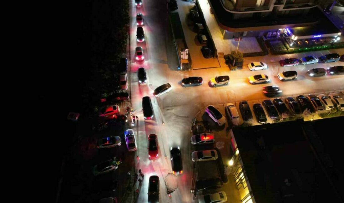 Bursa’nın en lüks semtlerinden birinde araçlarla müzik yayını yapan, abartı