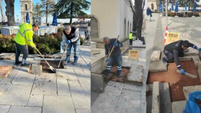 Bursa Büyükşehir Belediyesi, kentin simge noktalarından Tophane Meydanı’nda tarihi dokuya