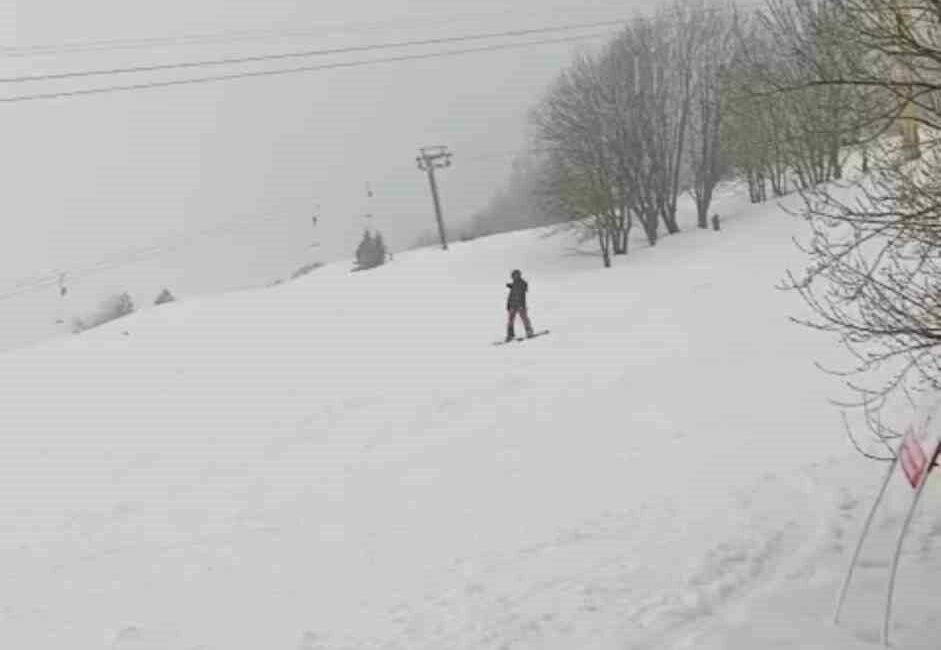 Uludağ’da mart ayının son haftasında etkili olan kar yağışı ve