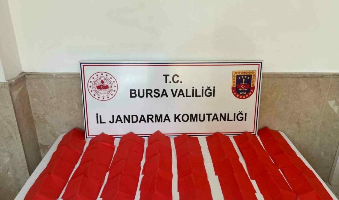 Bursa’da jandarma ekiplerinin uyuşturucuyla mücadele kapsamında yürüttüğü çalışmalar sonucu bir
