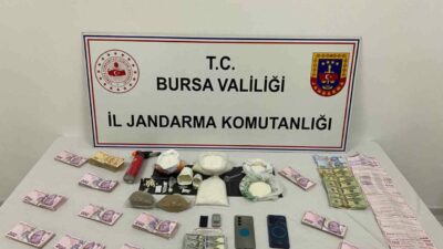 Bursa’nın Yıldırım ilçesinde jandarma ekiplerinin uyuşturucuyla mücadele kapsamında yürüttüğü çalışmalar