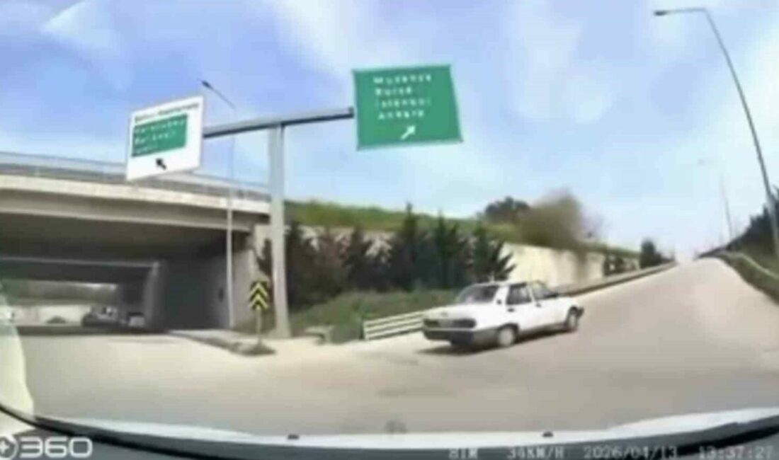 Bursa Şehir Hastanesi Otoban Bağlantı Kavşağı’nda seyir halinde olan bir