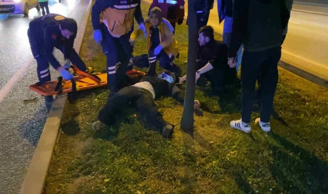 Bursa’nın İnegöl ilçesinde meydana gelen kazada, karşıdan karşıya geçerken karayolu