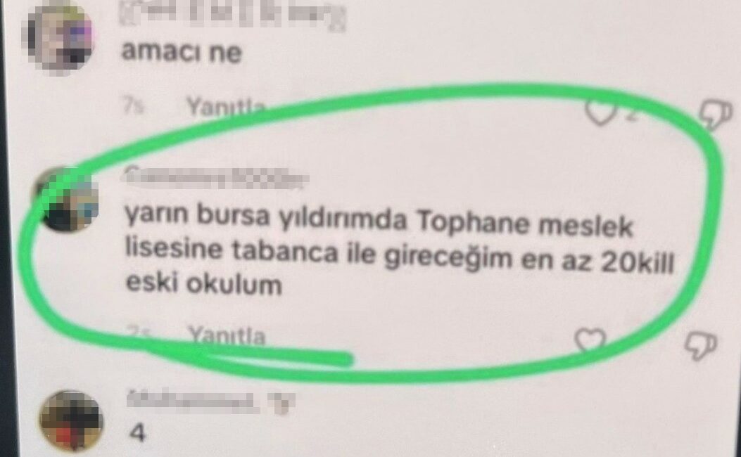 Bursa’da sosyal medya üzerinden okullara yönelik saldırı planladığına dair paylaşımlar
