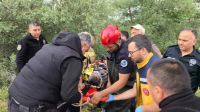 Bursa’nın İnegöl ilçesinde Bedre Deresi’ne kapılan genç, ekiplerin müdahalesiyle boğulmaktan