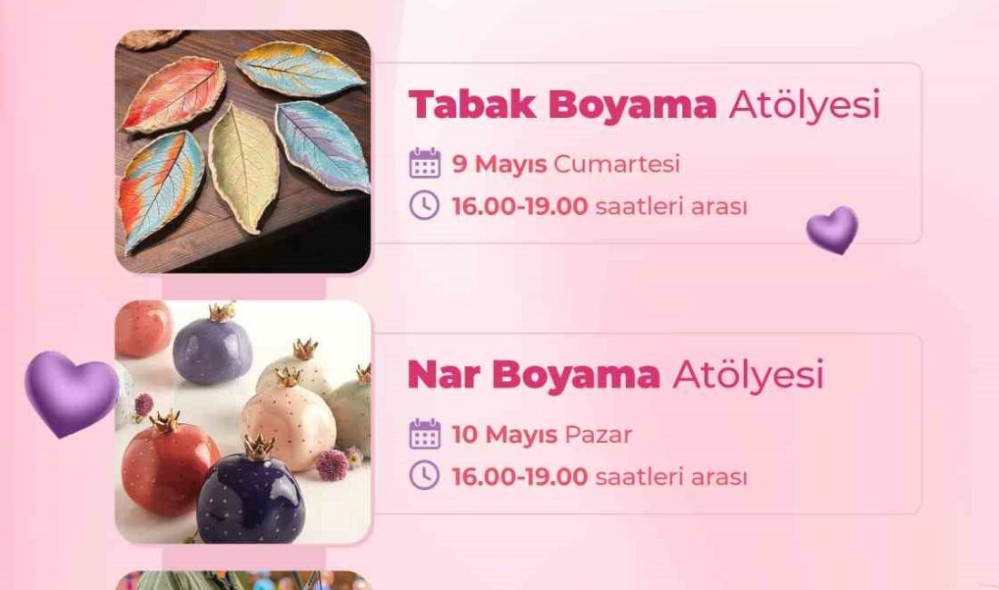 İnegöl AVM, Anneler Günü için seramik atölyeleri, canlı müzik ve