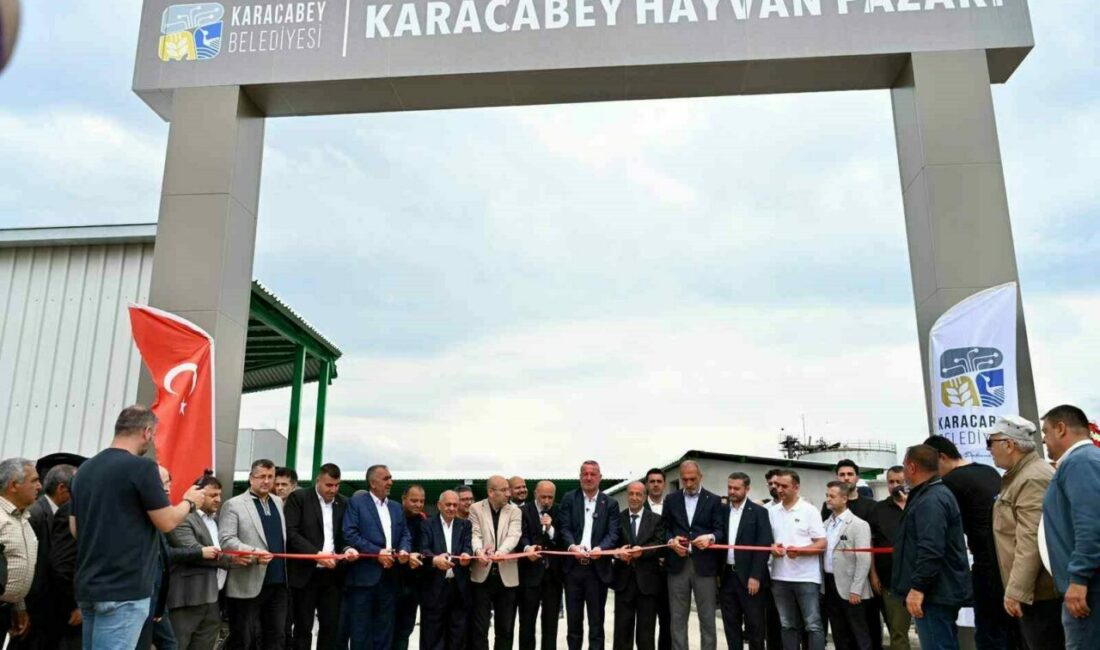 Karacabey Belediyesi hayvan pazarı hizmete açıldı Karacabey Belediyesi tarafından yapımı tamamlanan Modern Hayvan Pazarı düzenlenen törenle