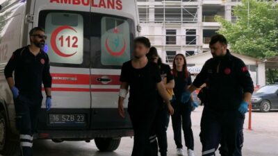 Bursa’nın İnegöl ilçesinde meydana gelen olayda meyve keserken kolunu kesen