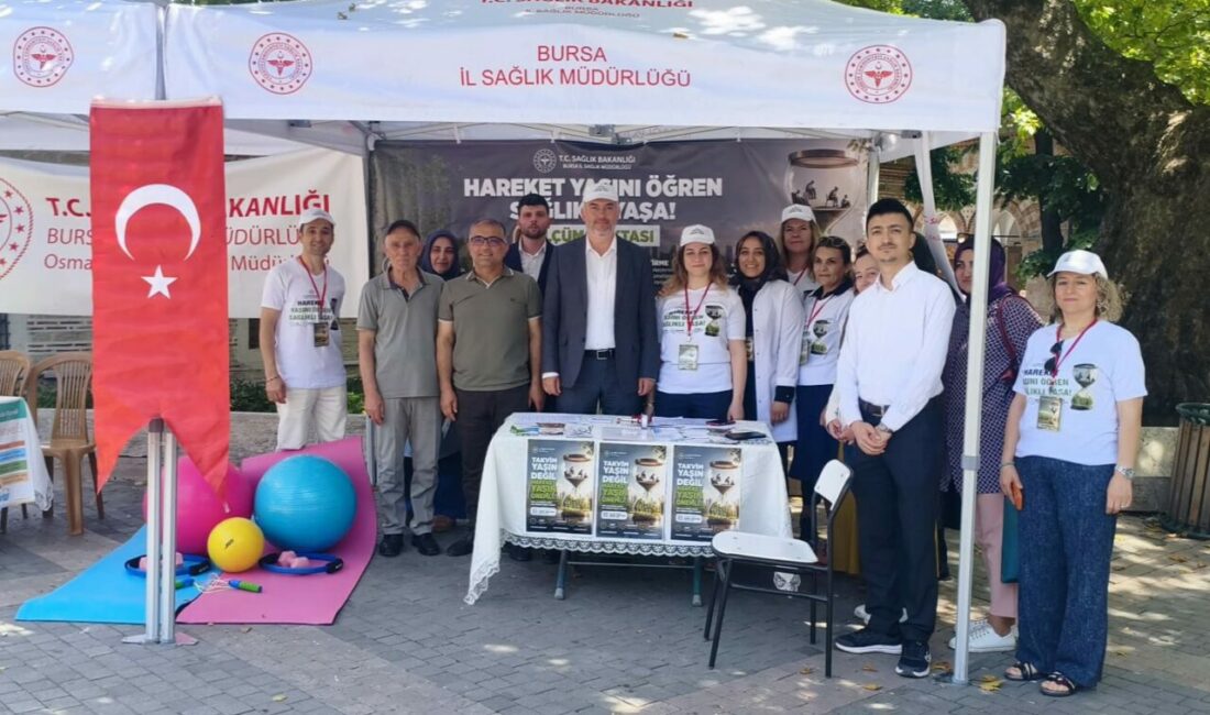 Bursa’da hareket yaşını öğren kampanyasına yoğun ilgi Sağlık Bakanlığı tarafından fiziksel aktivitenin önemine dikkat çekmek amacıyla hayata