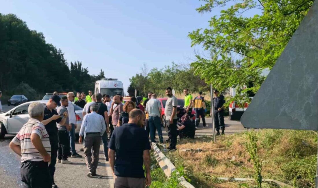Bursa’nın Kestel ilçesinde iki otomobilin çarpıştığı kazada 6 kişi yaralandı.
